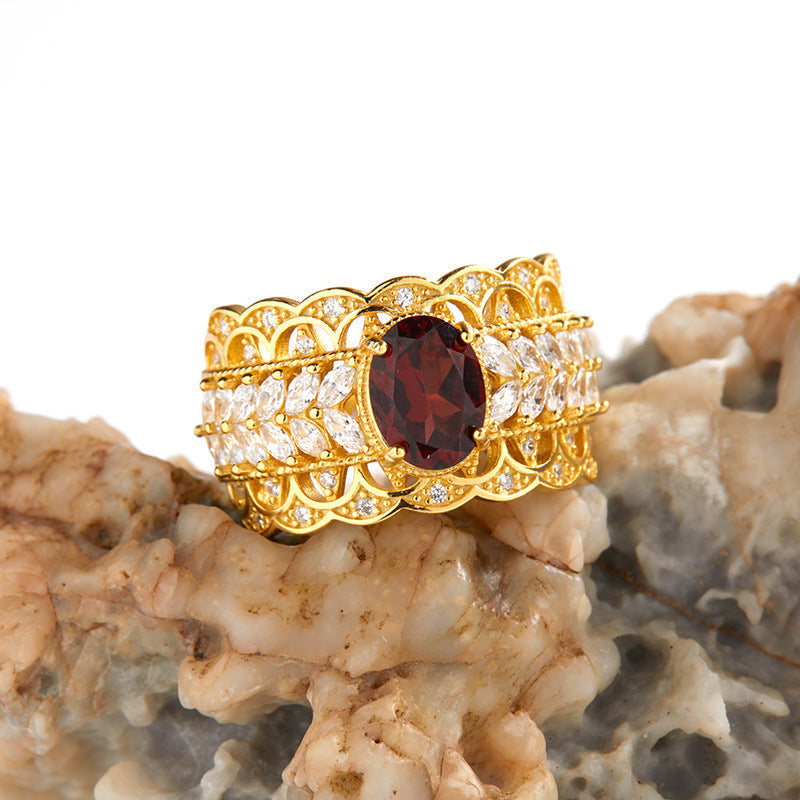 S925 Vintage Pomegranate Ring
