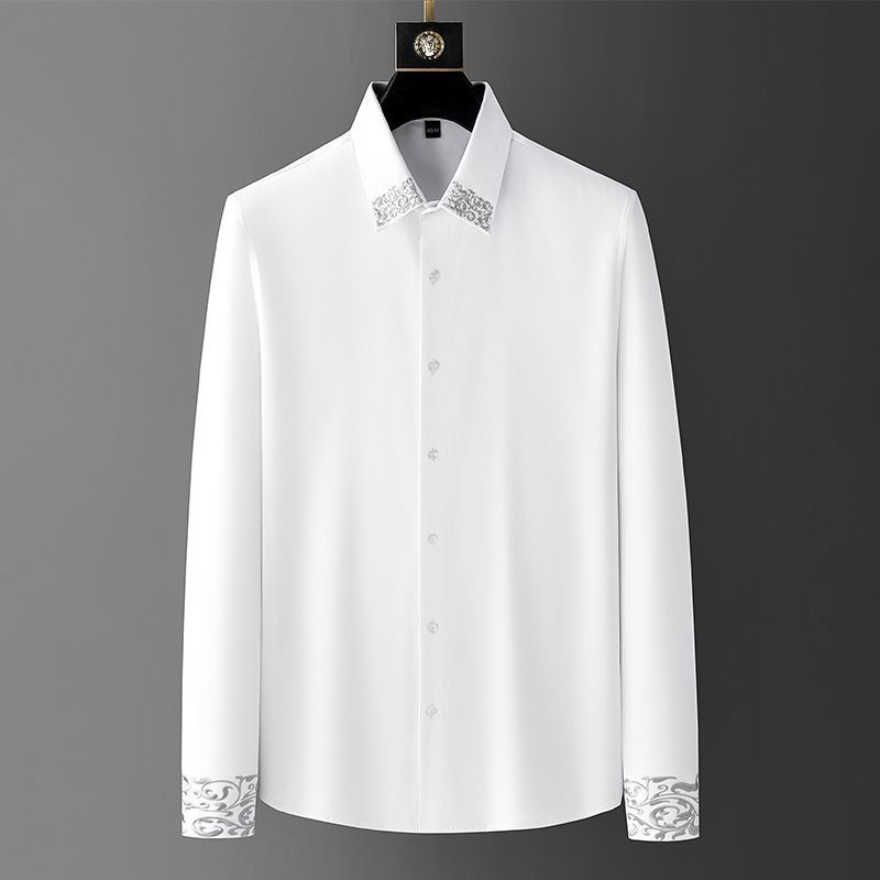 Men's Loose Embroidered Long Sleeve Shirt