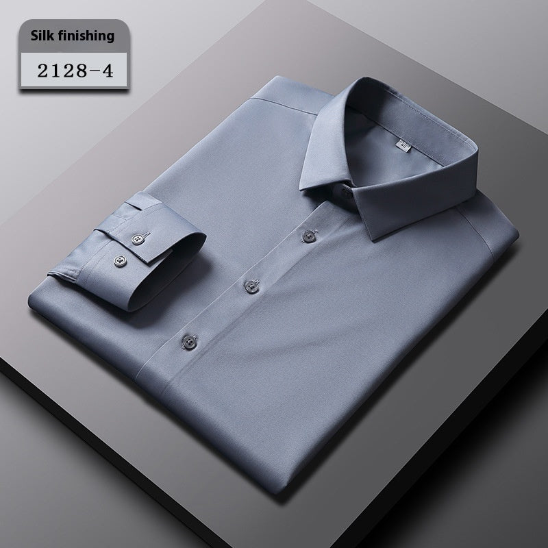 Men’s Elastic Silk Breathable Shirt