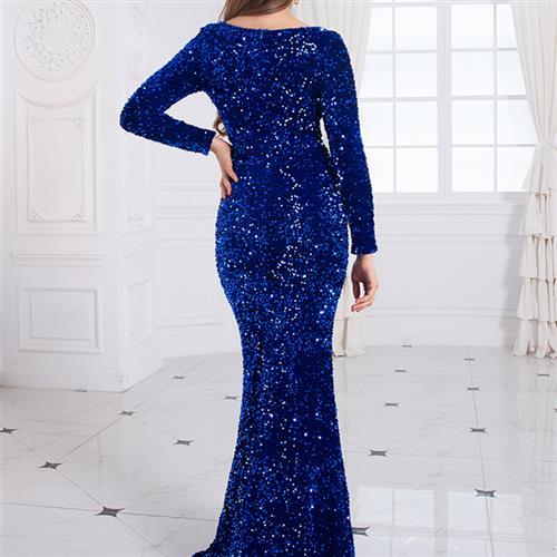 Royal Sequin Elegance Gown