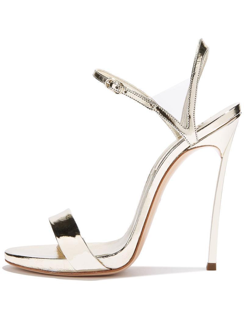 Women’s Gold Skinny Heel Boots