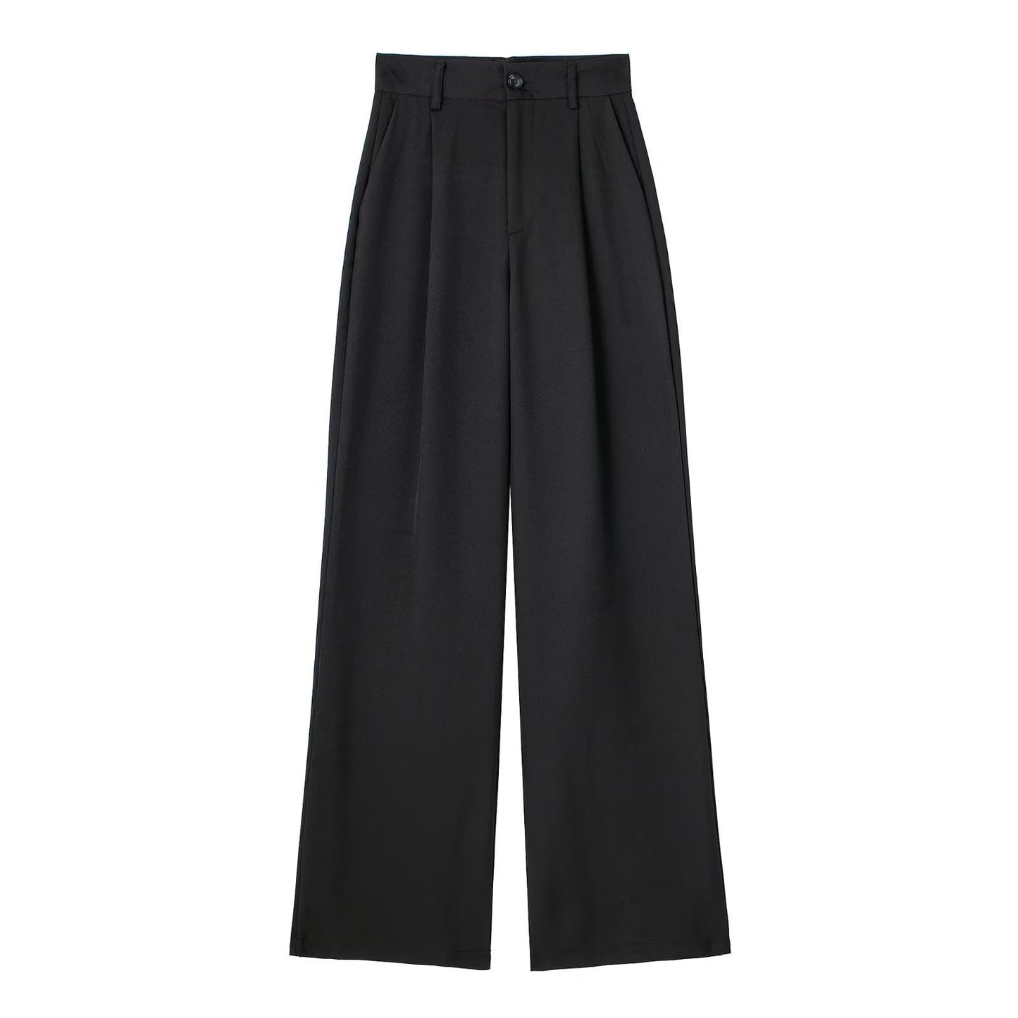 Women's French Pleated Wide Trousers