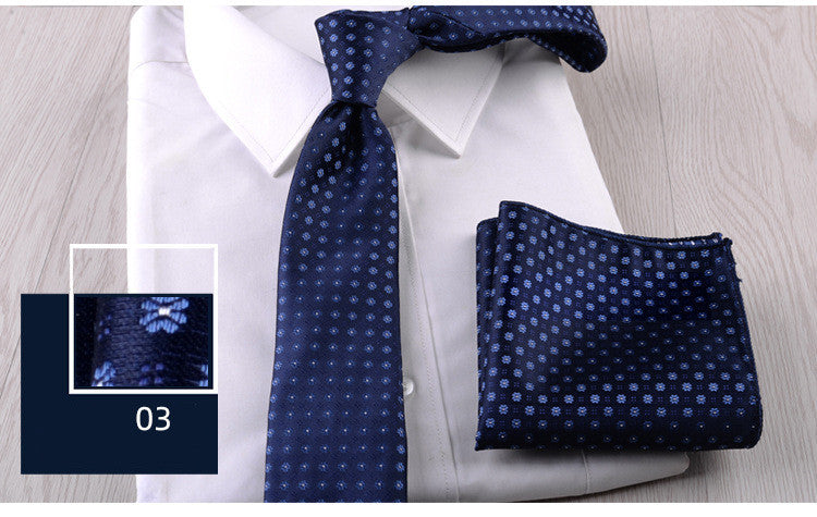 Business Formal Wear Tie and Pocket Square Set
