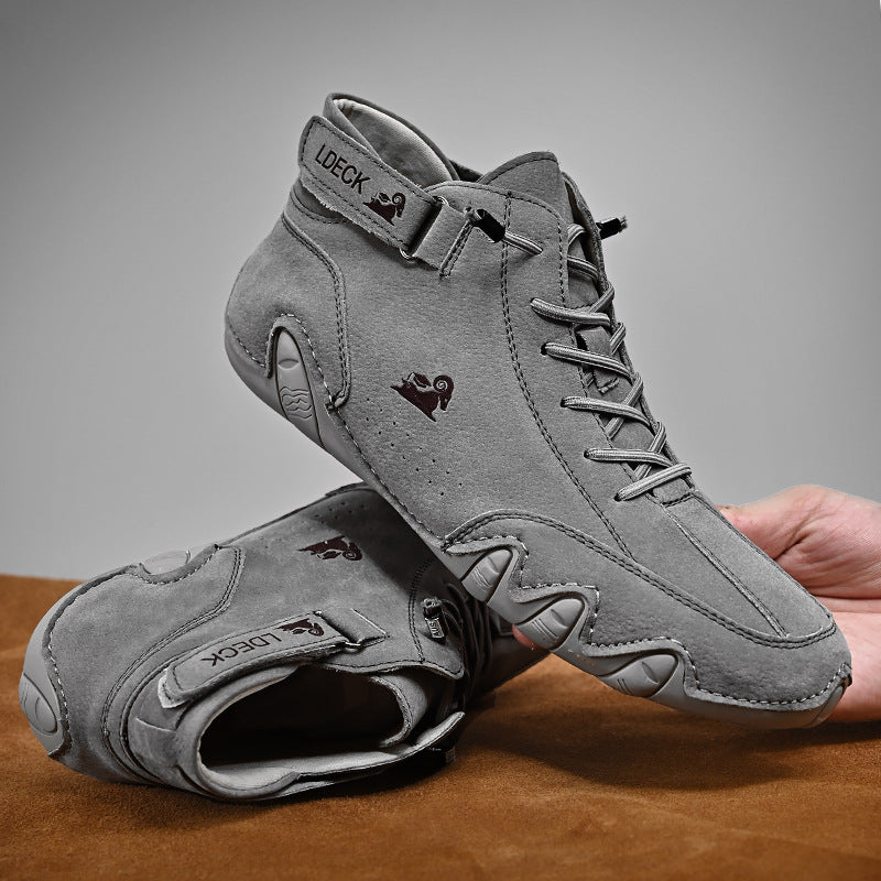 Men's High-Top Casual Fleece Cotton Shoes