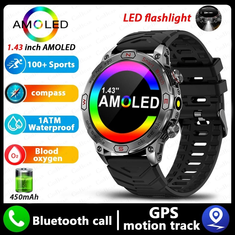 HD AMOLED Bluetooth Smartwatch