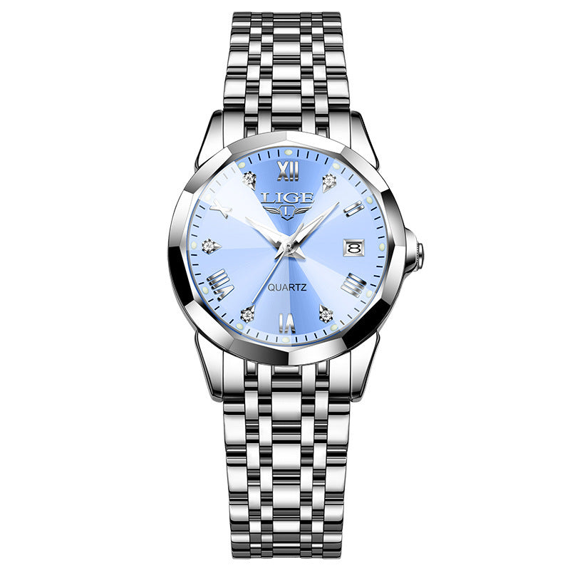 LIGE Couple Waterproof Quartz Watch