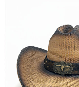 Retro Cowboy Hat Cowhide Belt Decoration