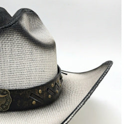Retro Cowboy Hat Cowhide Belt Decoration
