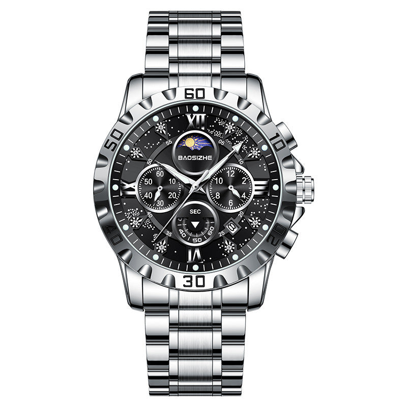 Men’s Automatic Steel Waterproof Quartz Watch