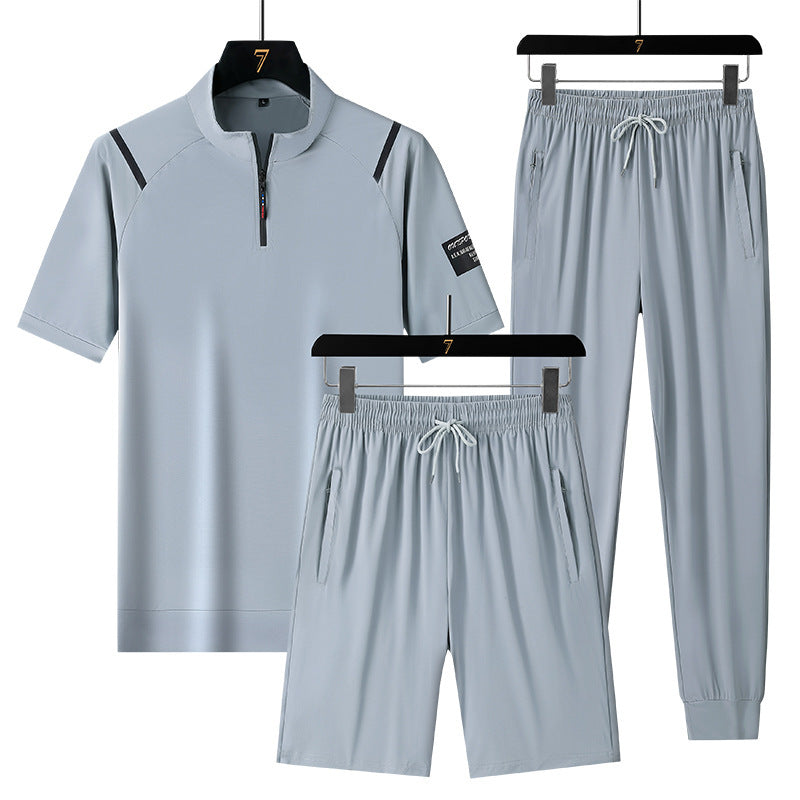 Ice Silk Quick-Dry 3-Piece Set