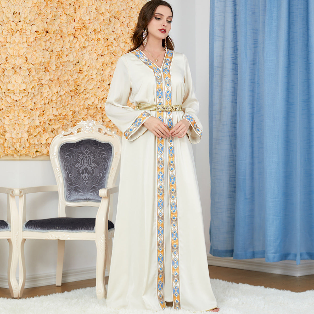 Long Sleeve Arabic Style Dress