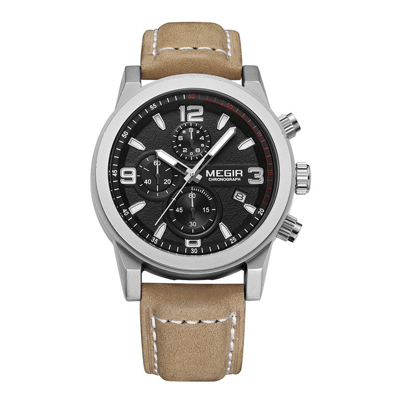 Men’s Three-Eye Luminous Sports Watch