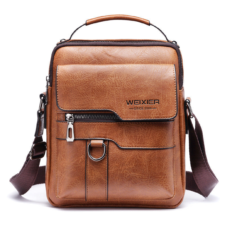 Men’s Retro PU Leather Messenger Bag