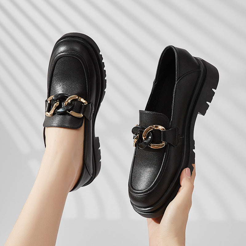 Casual One-Leg Leather Shoes