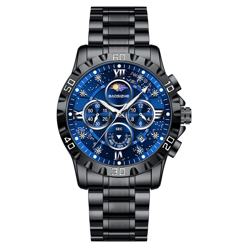 Men’s Automatic Steel Waterproof Quartz Watch