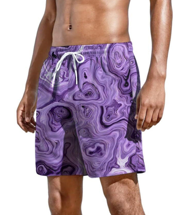 Men's Beach Print Loose Shorts