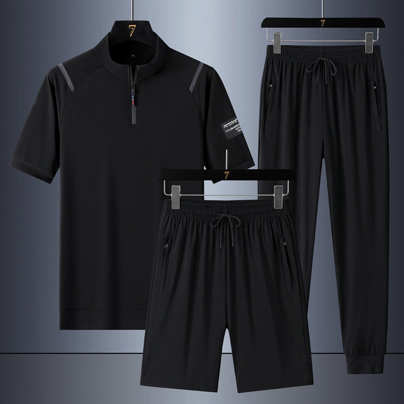Ice Silk Quick-Dry 3-Piece Set
