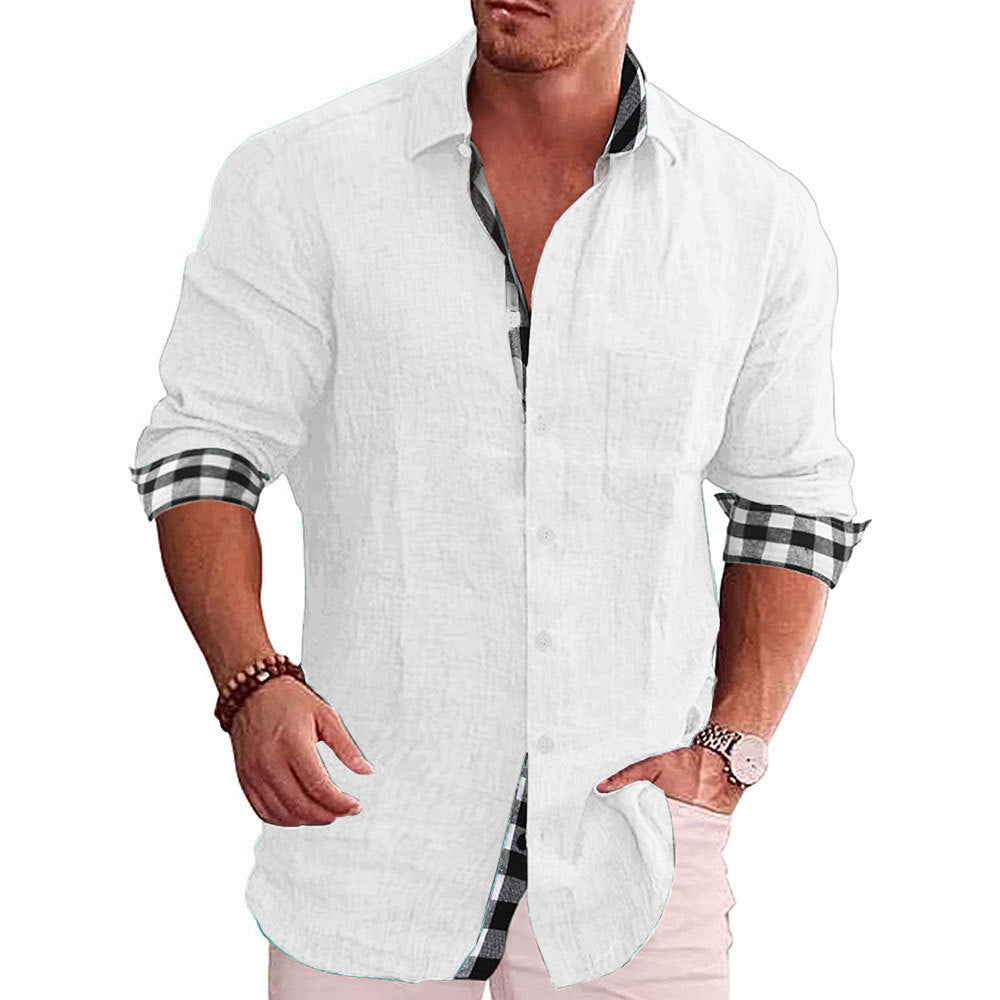 Men's Summer Solid Short Sleeve Shirt