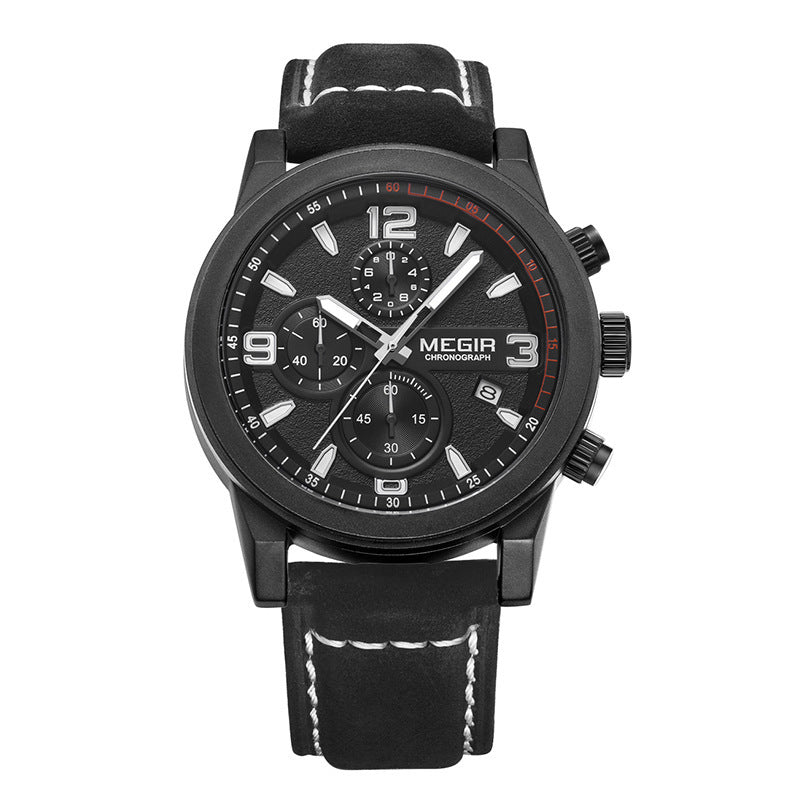 Men’s Three-Eye Luminous Sports Watch
