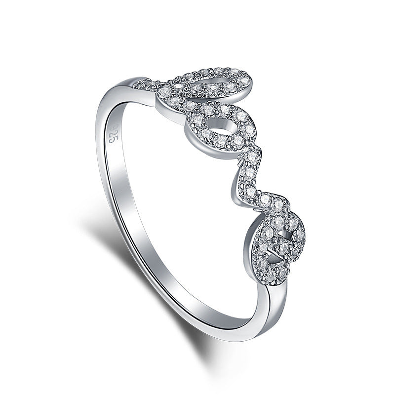 S925 Sterling Silver Diamond Ring