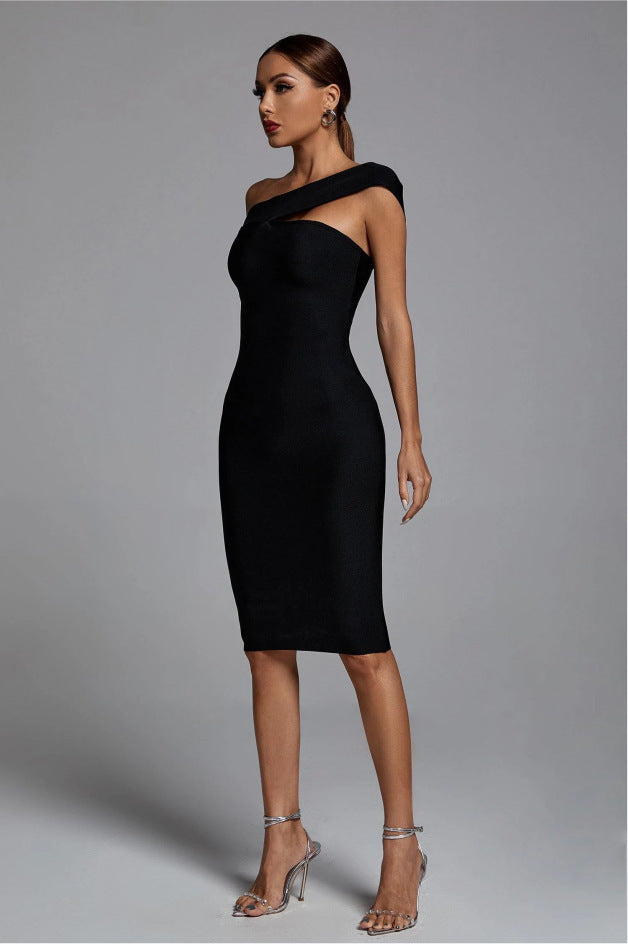 Fashion Black Bandage Dress