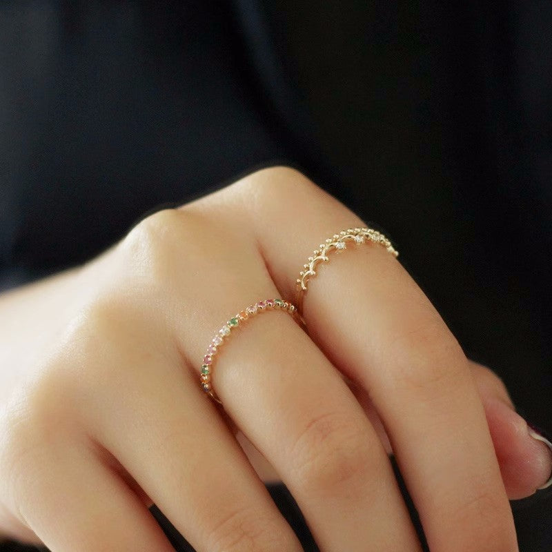 S925 Sterling Silver Crown Ring