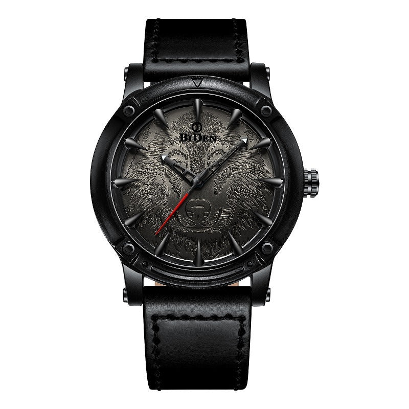 Men's Solid Color Quartz Belt Watch
