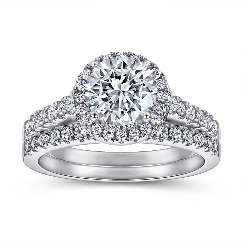 S925 Sterling Silver Stacked Dimod Ring