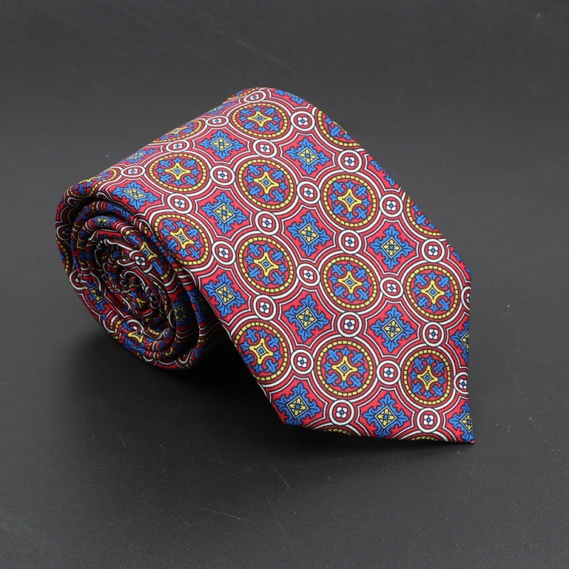 Super Soft Bohemian Silk Tie Men’s Fashion 75mm Necktie