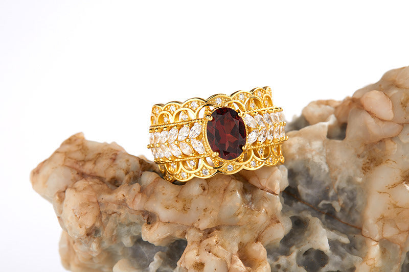 S925 Vintage Pomegranate Ring