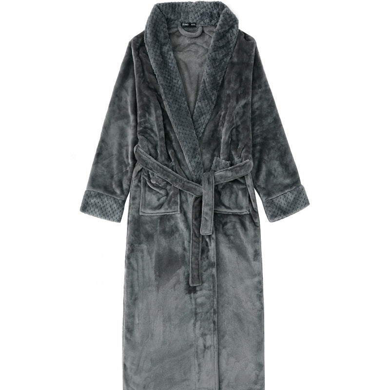 Thick Flannel Fashion Bathrobe