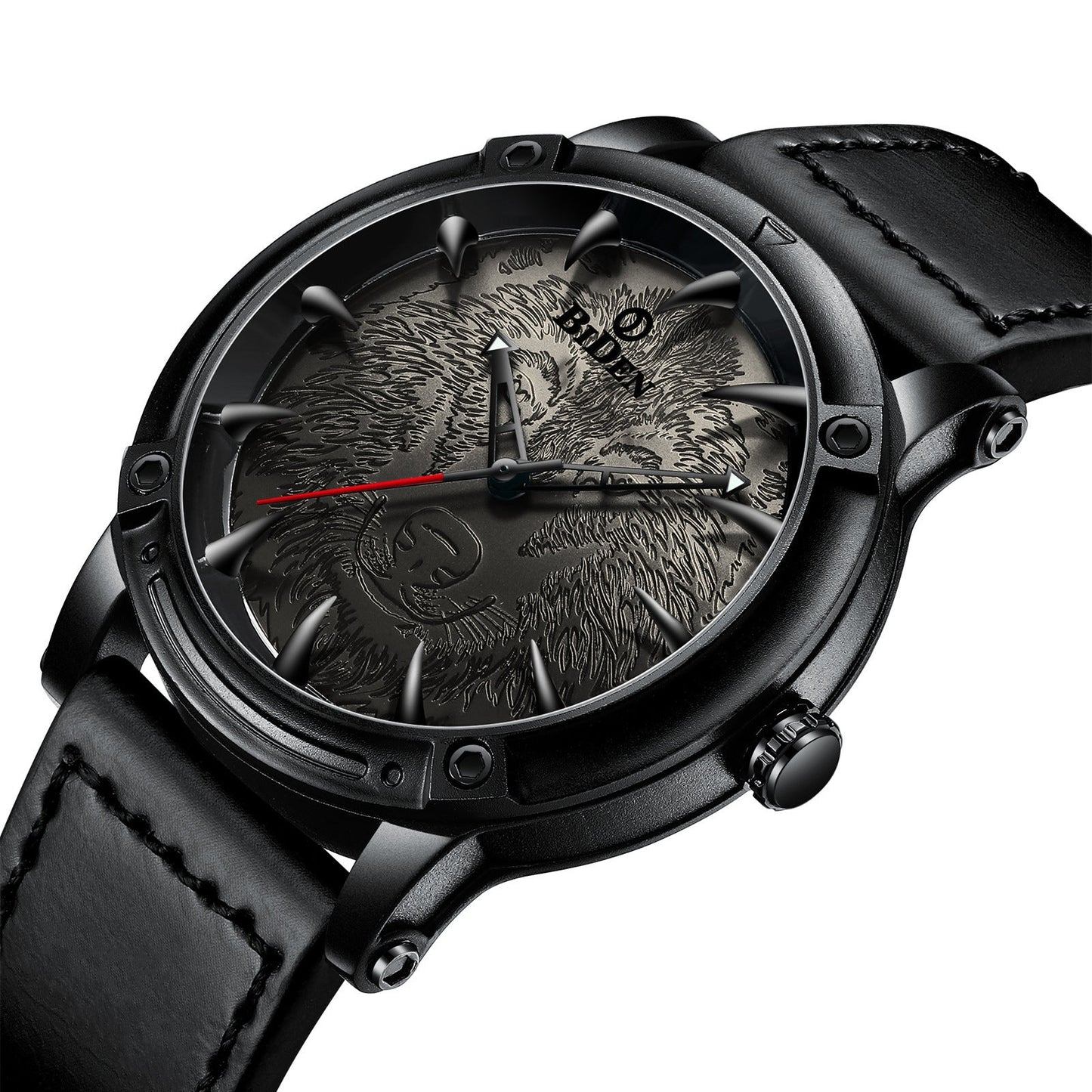 Men's Solid Color Quartz Belt Watch