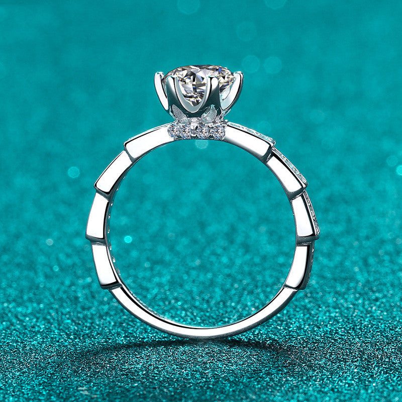 S925 Silver Moissanite Ring