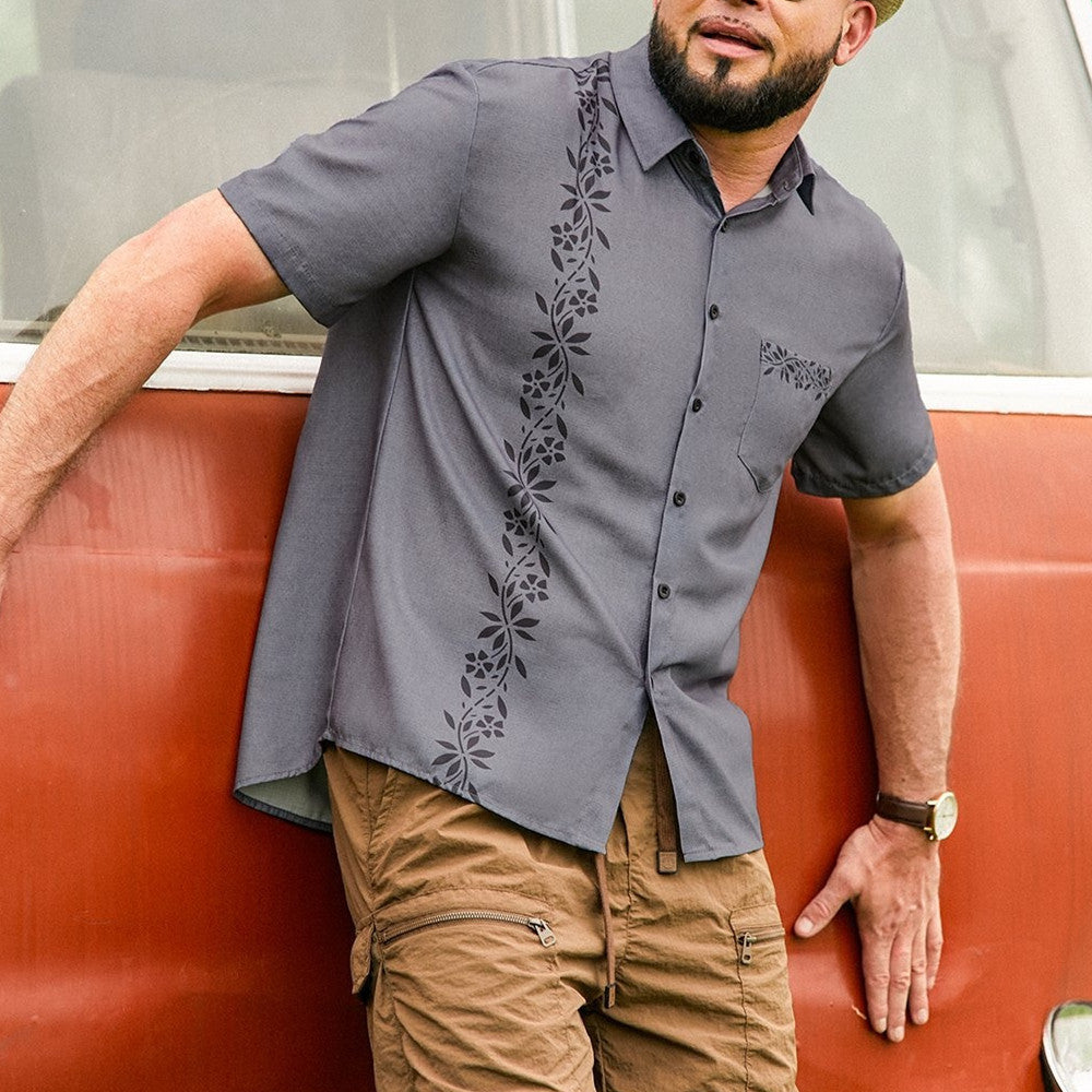 Short Sleeve Pocket Printed Shirt