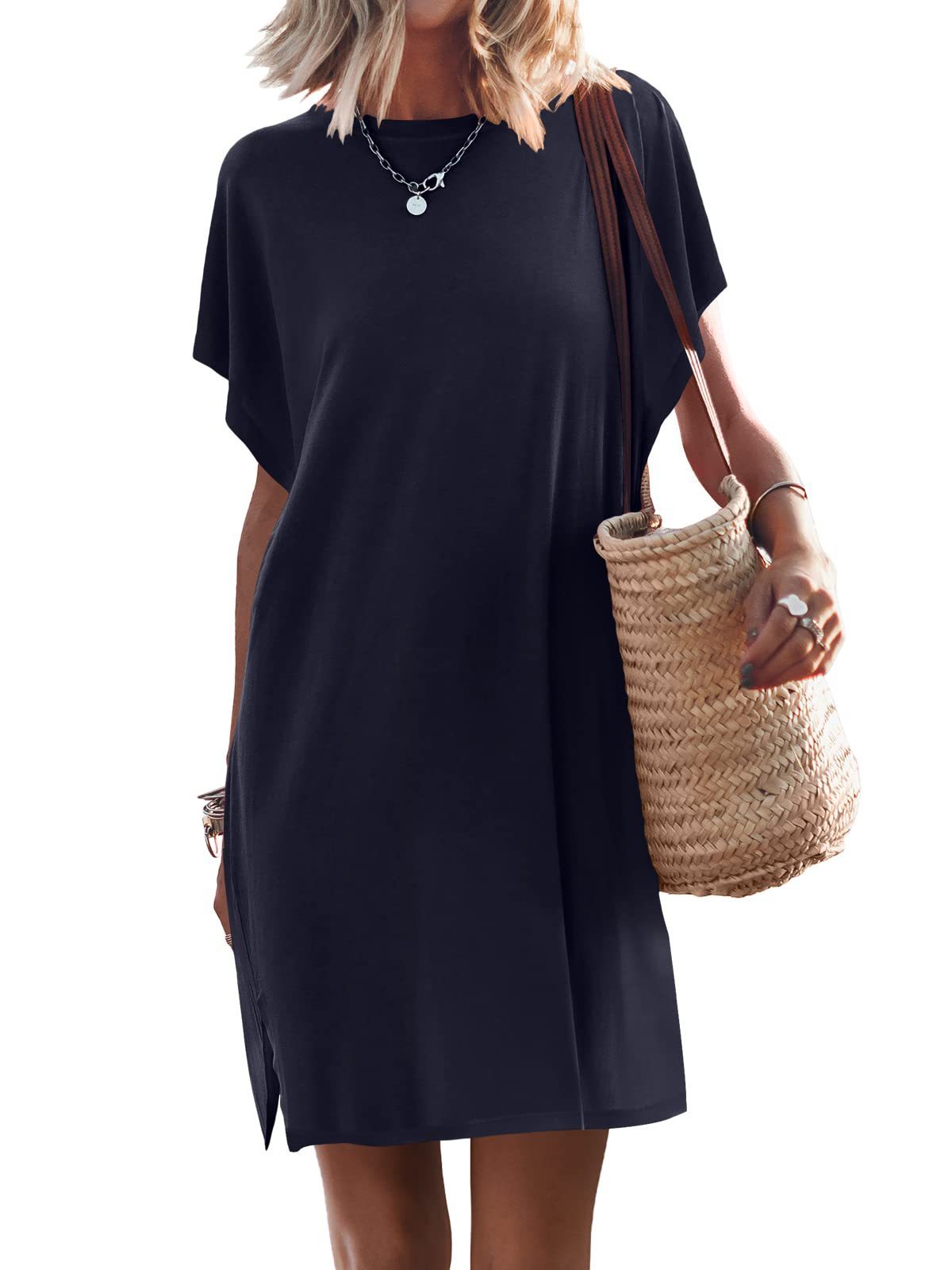 Batwing Sleeve Casual Dress