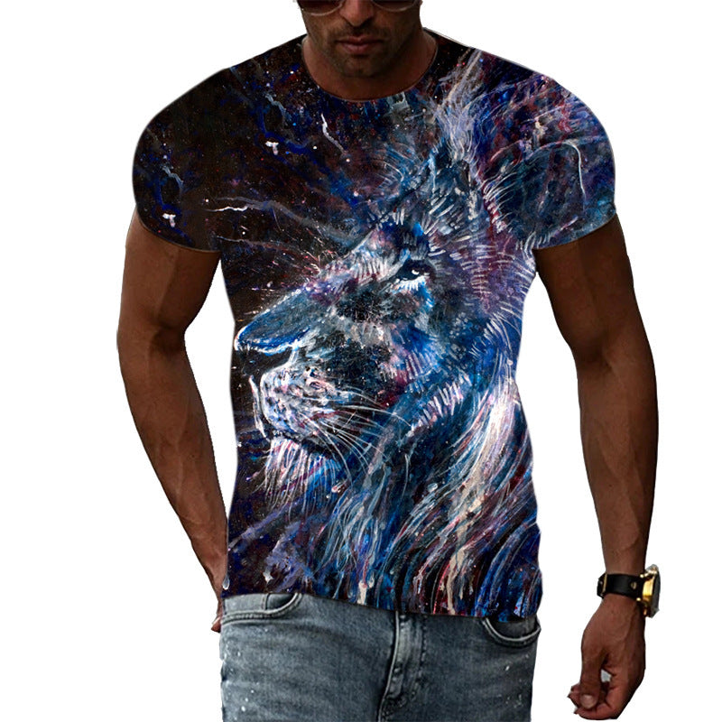 Men's Mesh Cartoon Anime T-shirt
