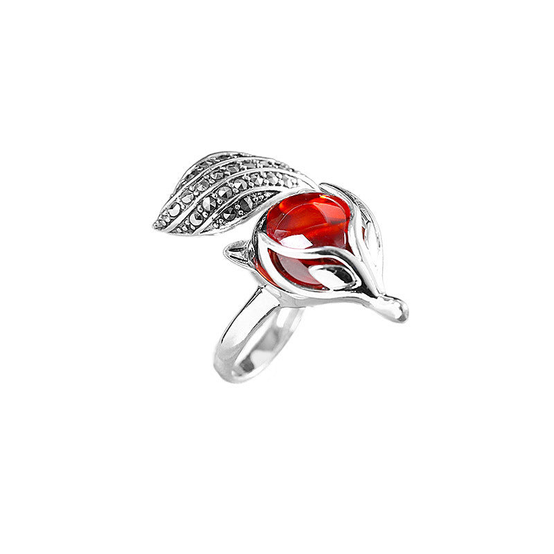 S925 Silver Pomegranate Red Fox Bracelet