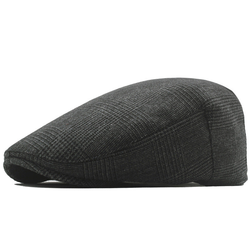 Winter Tweed Newsboy Cap Men Retro Beret