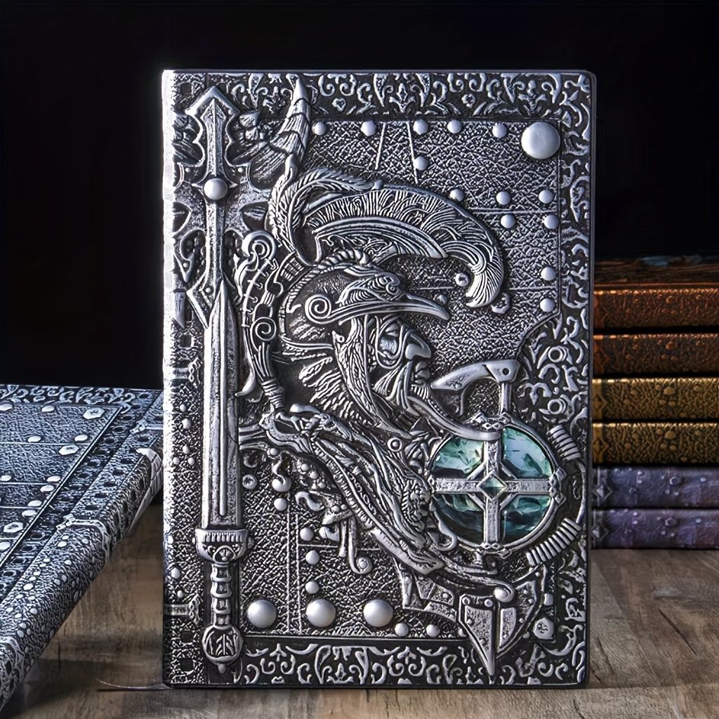Retro 3D Embossed Leather Notebook