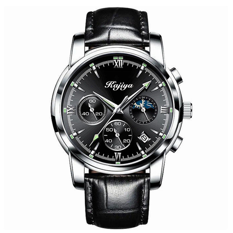 Men’s Luminous Waterproof Steel Calendar