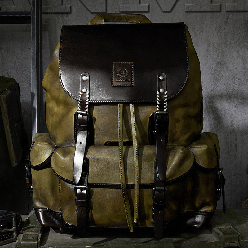 First Layer Leather Men’s Travel Backpack