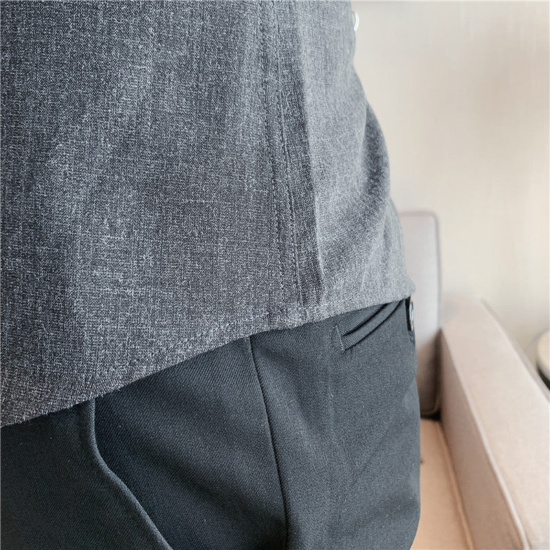 Spring New Men’s Solid Color Business Shirt