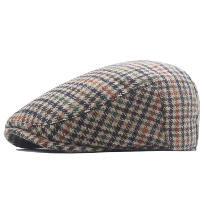 Winter Tweed Newsboy Cap Men Retro Beret