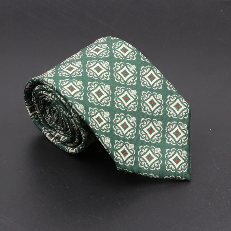 Super Soft Bohemian Silk Tie Men’s Fashion 75mm Necktie