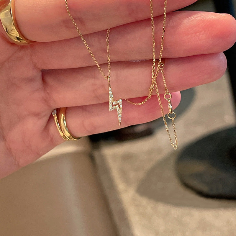 Sterling Silver Lightning Diamond Necklace