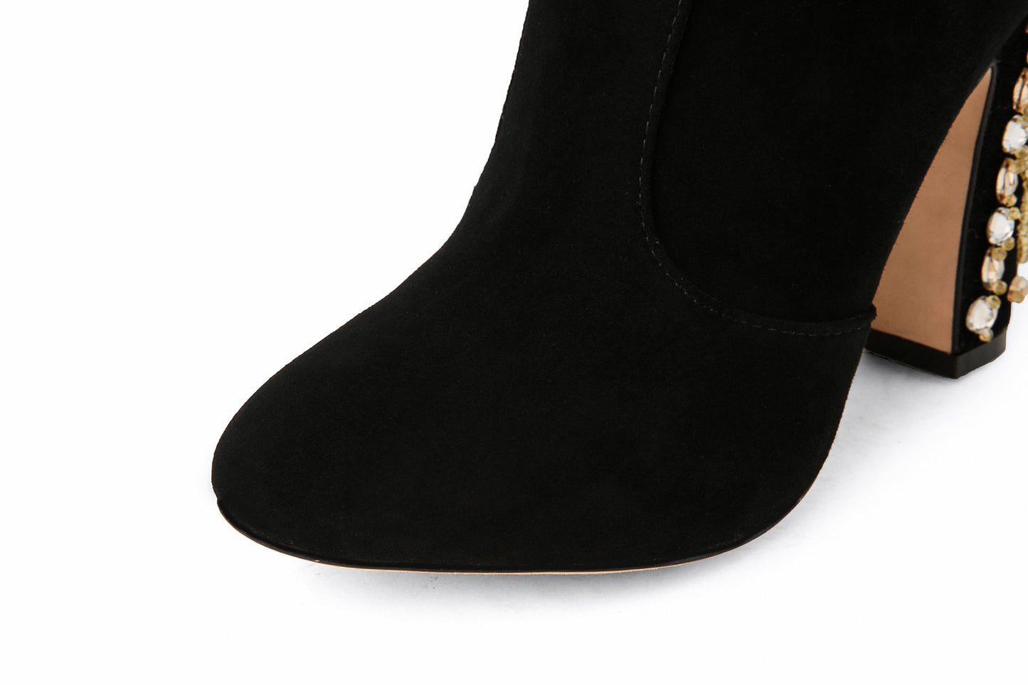 Ethnic Beaded Embroidered Booties Plus Size