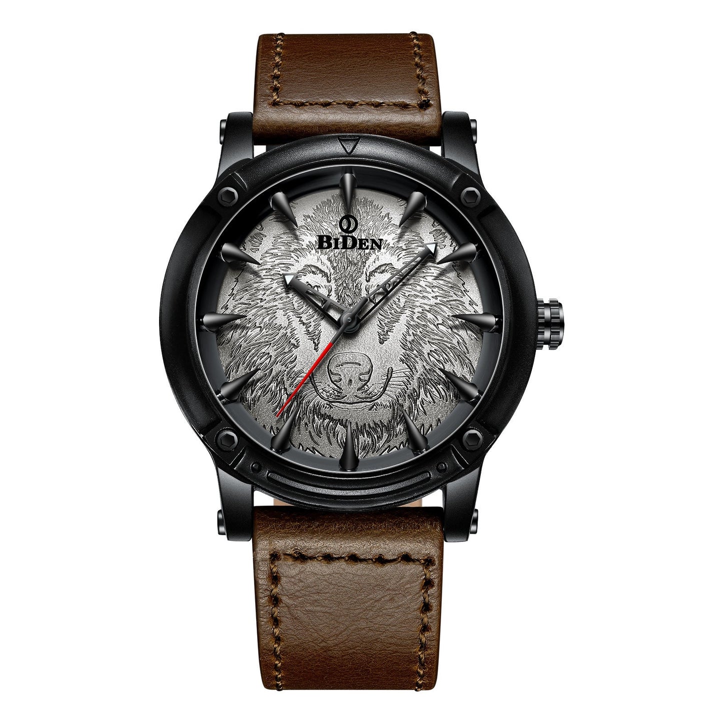 Men's Solid Color Quartz Belt Watch