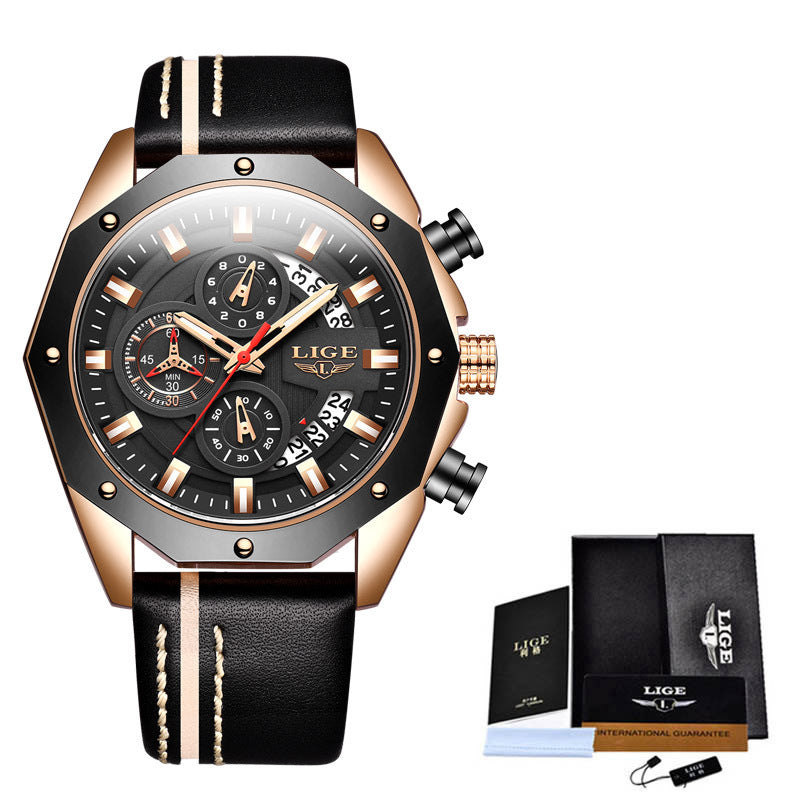 Luxury Silicone Sport Quartz Watch LIGE