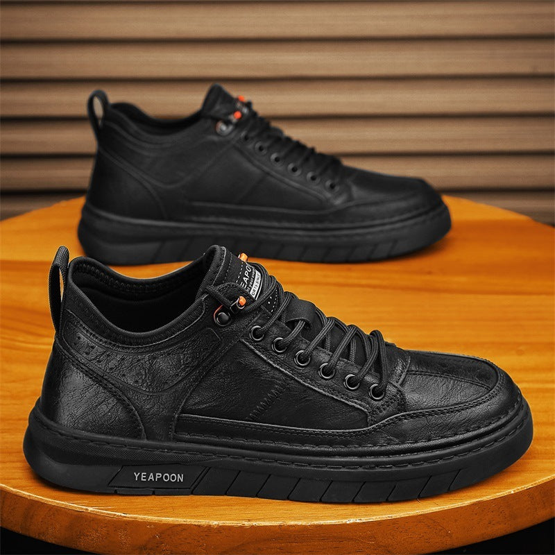 Men's Low-top Trendy Leather Non-slip Shoes