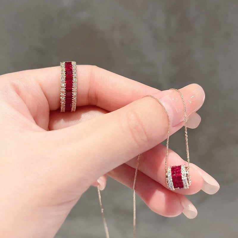 Women’s Fashion Red S925 Silver jewelry